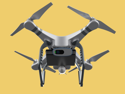 UCAV MILITARY DRONE QUADCOPTER MISSILE TORPEDO ANTI-TANK BOMBER Modello 3D