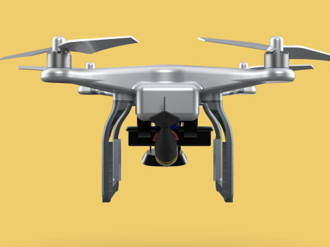 UCAV MILITARY DRONE QUADCOPTER MISSILE TORPEDO ANTI-TANK BOMBER Modello 3D