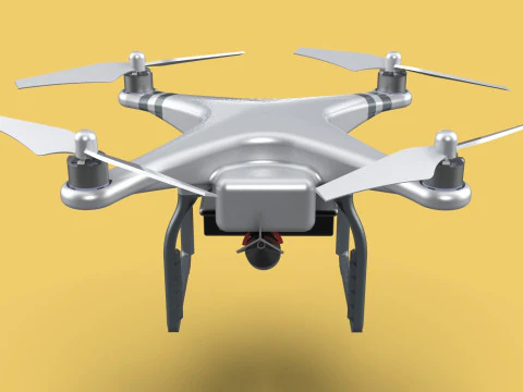 UCAV MILITARY DRONE QUADCOPTER MISSILE TORPEDO ANTI-TANK BOMBER 3D Model