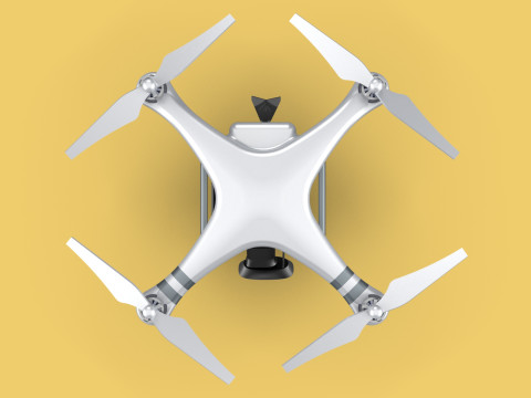 UCAV MILITARY DRONE QUADCOPTER MISSILE TORPEDO ANTI-TANK BOMBER Modello 3D