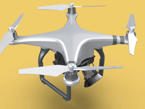 UCAV MILITARY DRONE QUADCOPTER MISSILE TORPEDO ANTI-TANK BOMBER 3D Model