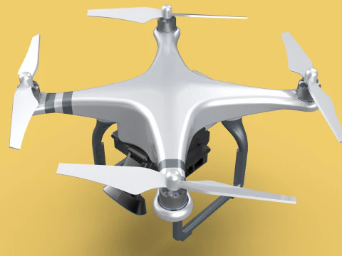 UCAV MILITARY DRONE QUADCOPTER MISSILE TORPEDO ANTI-TANK BOMBER 3D Model
