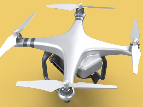 UCAV MILITARY DRONE QUADCOPTER MISSILE TORPEDO ANTI-TANK BOMBER Modello 3D