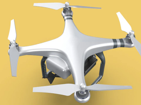 UCAV MILITARY DRONE QUADCOPTER MISSILE TORPEDO ANTI-TANK BOMBER 3D Model