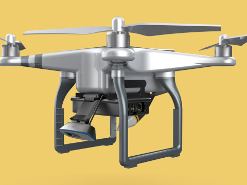 UCAV MILITARY DRONE QUADCOPTER MISSILE TORPEDO ANTI-TANK BOMBER Modello 3D