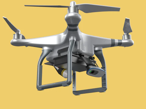UCAV MILITARY DRONE QUADCOPTER MISSILE TORPEDO ANTI-TANK BOMBER 3D Model
