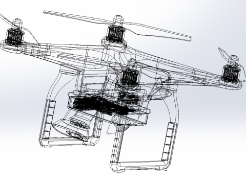UCAV MILITARY DRONE QUADCOPTER MISSILE TORPEDO ANTI-TANK BOMBER Modello 3D