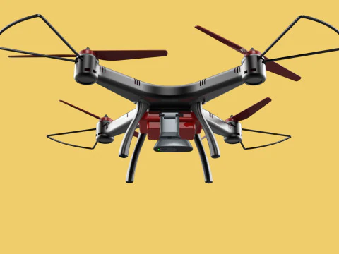 DRONE WEBCAM HD C&Acirc;MERA MOD QUADCOPTER UAV UAS A&Eacute;REA FPV RC SYMA Modelo 3D