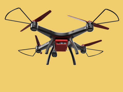 DRONE WEBCAM HD CAMERA MOD QUADCOPTER UAV UAS AERIAL FPV RC SYMA Modelo 3D