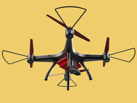 DRONE WEBCAM HD C&Acirc;MERA MOD QUADCOPTER UAV UAS A&Eacute;REA FPV RC SYMA Modelo 3D