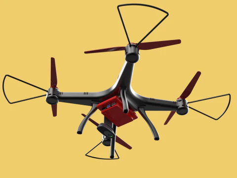 DRONE WEBCAM HD C&Acirc;MERA MOD QUADCOPTER UAV UAS A&Eacute;REA FPV RC SYMA Modelo 3D