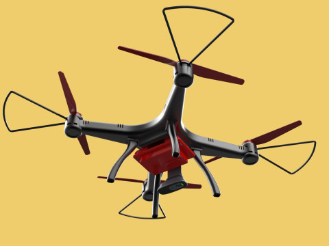 DRONE WEBCAM HD CAMERA MOD QUADCOPTER UAV UAS AERIAL FPV RC SYMA Modelo 3D