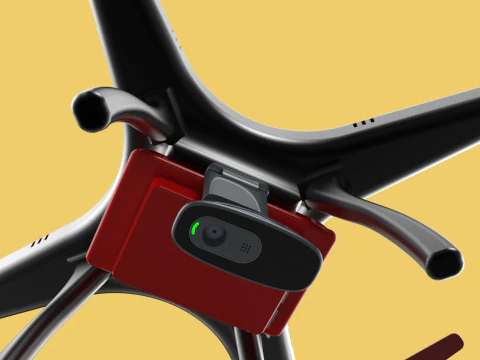 DRONE WEBCAM HD C&Acirc;MERA MOD QUADCOPTER UAV UAS A&Eacute;REA FPV RC SYMA Modelo 3D