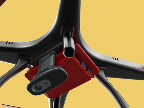 DRONE WEBCAM HD C&Acirc;MERA MOD QUADCOPTER UAV UAS A&Eacute;REA FPV RC SYMA Modelo 3D