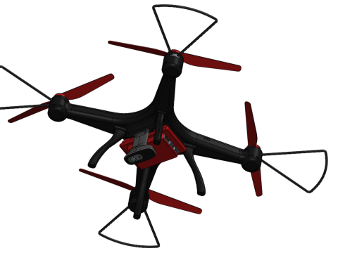 DRONE WEBCAM HD CAMERA MOD QUADCOPTER UAV UAS AERIAL FPV RC SYMA Modelo 3D