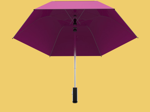 STANDARD PINK UMBRELLA FOLDING UMBRELLA AUTO OPEN CLOSE 3D Модель
