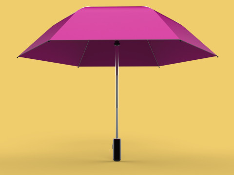 STANDARD PINK UMBRELLA FOLDING UMBRELLA AUTO OPEN CLOSE 3D Модель