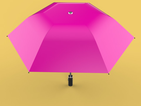 STANDARD PINK UMBRELLA FOLDING UMBRELLA AUTO OPEN CLOSE 3D Модель