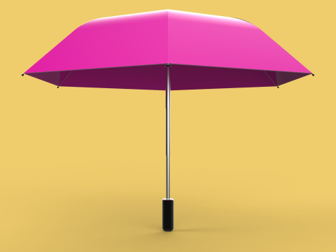 STANDARD PINK UMBRELLA FOLDING UMBRELLA AUTO OPEN CLOSE 3D Модель