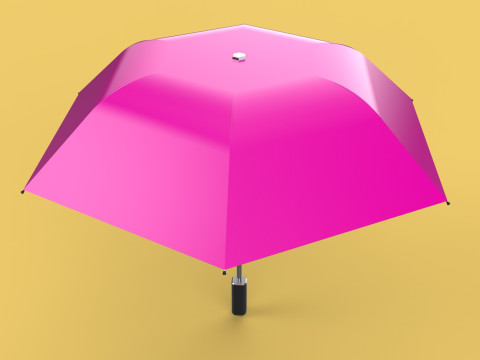 STANDARD PINK UMBRELLA FOLDING UMBRELLA AUTO OPEN CLOSE 3D Модель