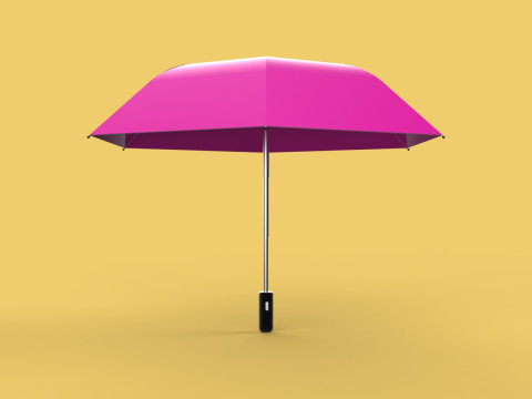 STANDARD PINK UMBRELLA FOLDING UMBRELLA AUTO OPEN CLOSE 3D Модель