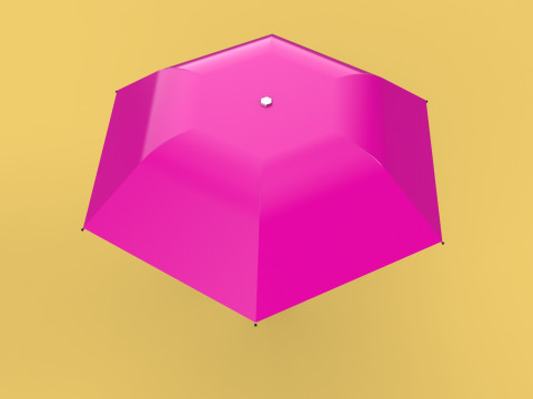 STANDARD PINK UMBRELLA FOLDING UMBRELLA AUTO OPEN CLOSE 3D Модель