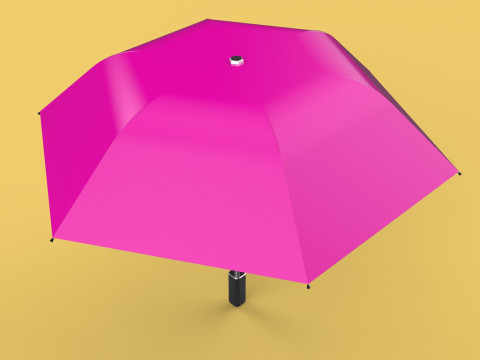 STANDARD PINK UMBRELLA FOLDING UMBRELLA AUTO OPEN CLOSE 3D Модель