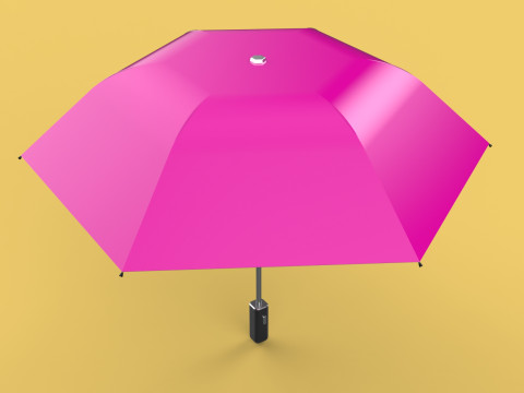 STANDARD PINK UMBRELLA FOLDING UMBRELLA AUTO OPEN CLOSE 3D Модель