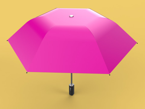 STANDARD PINK UMBRELLA FOLDING UMBRELLA AUTO OPEN CLOSE 3D Модель