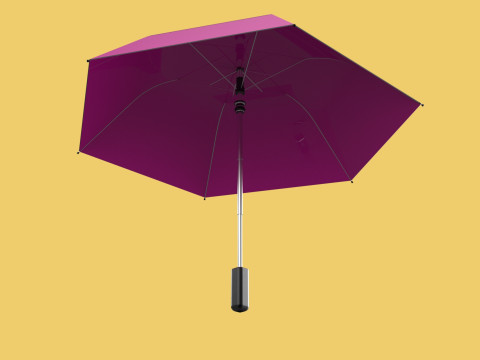 STANDARD PINK UMBRELLA FOLDING UMBRELLA AUTO OPEN CLOSE 3D Модель