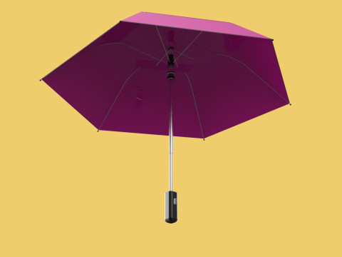 STANDARD PINK UMBRELLA FOLDING UMBRELLA AUTO OPEN CLOSE 3D Модель