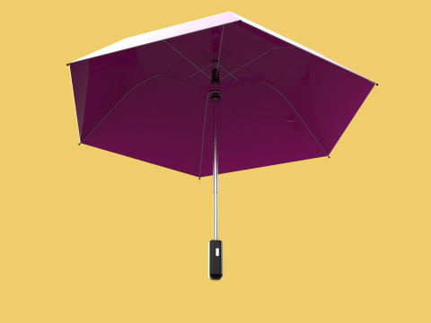 STANDARD PINK UMBRELLA FOLDING UMBRELLA AUTO OPEN CLOSE 3D Модель