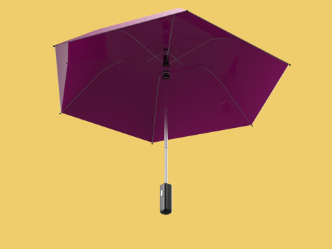 STANDARD PINK UMBRELLA FOLDING UMBRELLA AUTO OPEN CLOSE 3D Модель