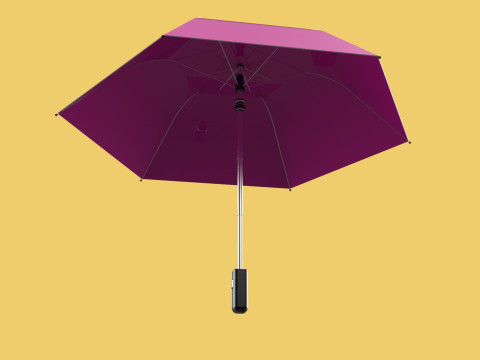 STANDARD PINK UMBRELLA FOLDING UMBRELLA AUTO OPEN CLOSE 3D Модель