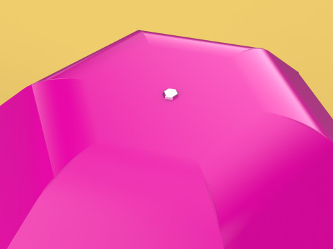 STANDARD PINK UMBRELLA FOLDING UMBRELLA AUTO OPEN CLOSE 3D Модель