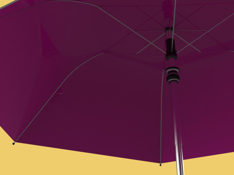 STANDARD PINK UMBRELLA FOLDING UMBRELLA AUTO OPEN CLOSE 3D Модель