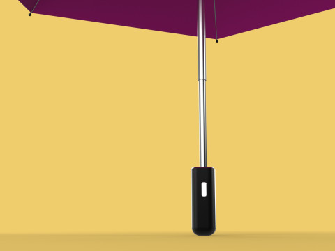 STANDARD PINK UMBRELLA FOLDING UMBRELLA AUTO OPEN CLOSE 3D Модель
