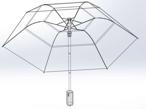 STANDARD PINK UMBRELLA FOLDING UMBRELLA AUTO OPEN CLOSE 3D Модель