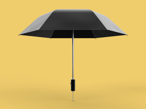 AUTOMATIC FOLDABLE FOLDING UMBRELLA BLACK ALL WEATHER COMPACT Model 3D