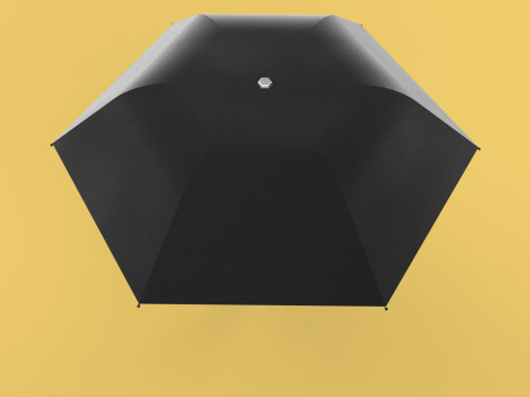 AUTOMATIC FOLDABLE FOLDING UMBRELLA BLACK ALL WEATHER COMPACT Model 3D
