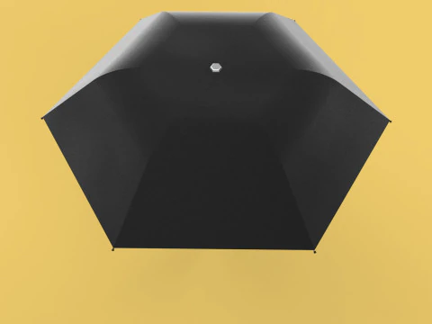 AUTOMATIC FOLDABLE FOLDING UMBRELLA BLACK ALL WEATHER COMPACT 3D Model