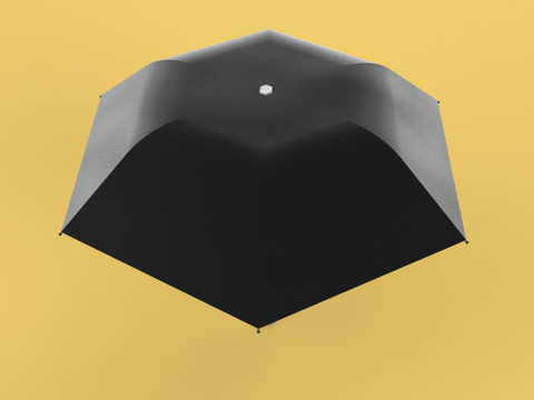 AUTOMATIC FOLDABLE FOLDING UMBRELLA BLACK ALL WEATHER COMPACT Model 3D