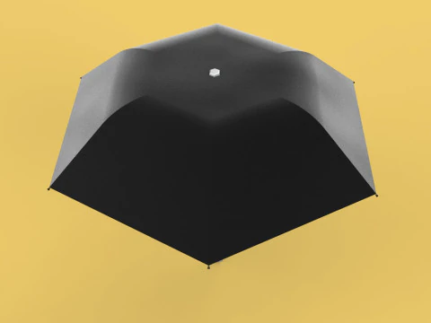 AUTOMATIC FOLDABLE FOLDING UMBRELLA BLACK ALL WEATHER COMPACT 3D Model