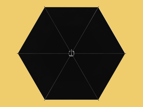 AUTOMATIC FOLDABLE FOLDING UMBRELLA BLACK ALL WEATHER COMPACT Model 3D