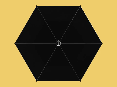 AUTOMATIC FOLDABLE FOLDING UMBRELLA BLACK ALL WEATHER COMPACT 3D Model