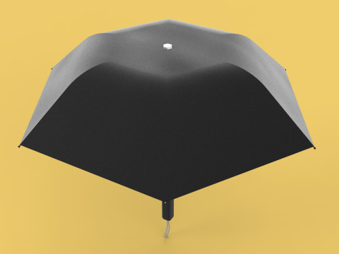 AUTOMATIC FOLDABLE FOLDING UMBRELLA BLACK ALL WEATHER COMPACT Model 3D