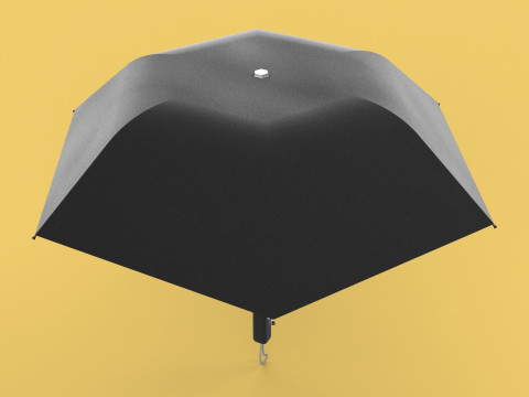 AUTOMATIC FOLDABLE FOLDING UMBRELLA BLACK ALL WEATHER COMPACT Model 3D