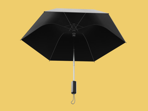AUTOMATIC FOLDABLE FOLDING UMBRELLA BLACK ALL WEATHER COMPACT Model 3D