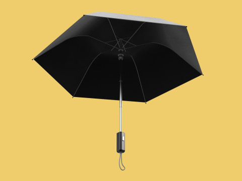 AUTOMATIC FOLDABLE FOLDING UMBRELLA BLACK ALL WEATHER COMPACT Model 3D