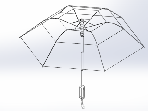AUTOMATIC FOLDABLE FOLDING UMBRELLA BLACK ALL WEATHER COMPACT Model 3D
